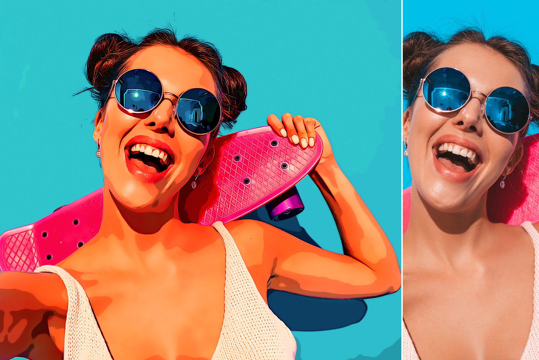 Image to cartoon converter photoshop action add ons graphicriver
